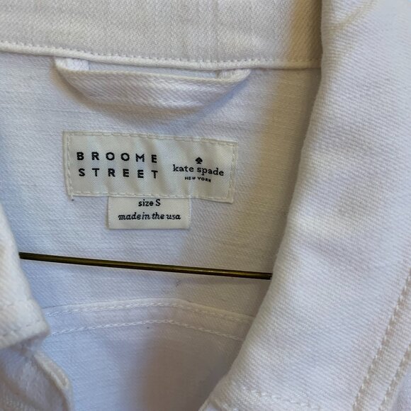 Kate Spade Broome Street White Denim Jacket, Size Small - Picture 4 of 8